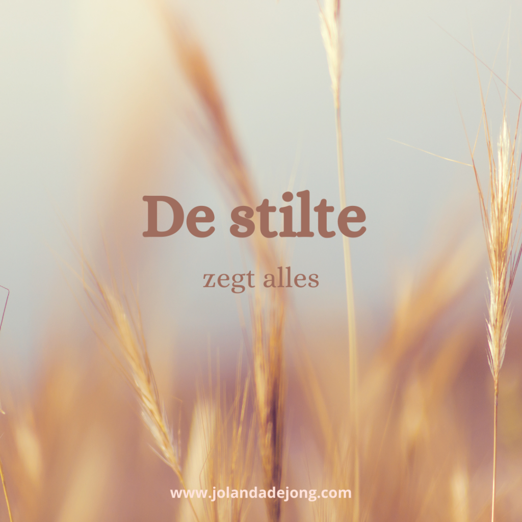 Stilte zegt alles