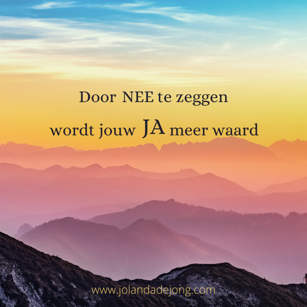 Door nee te zeggen