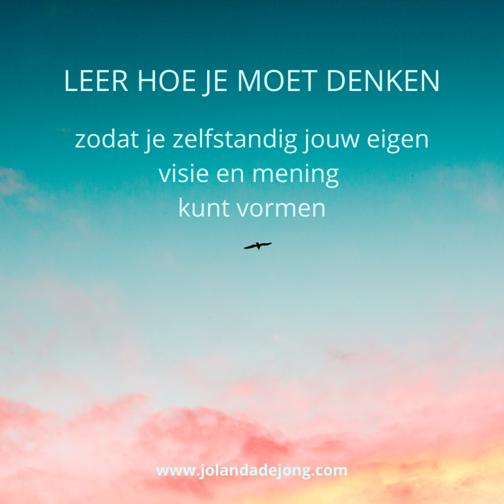 Leer hoe je moet denken