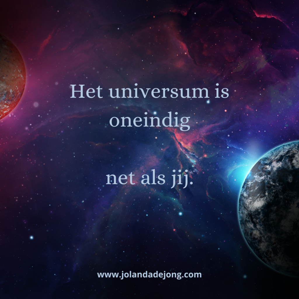 universum is oneindig